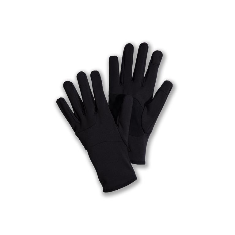 Brooks Women's FUSION MIDWEIGHT Running Gloves - Black - Canada (QPCXN-8721)